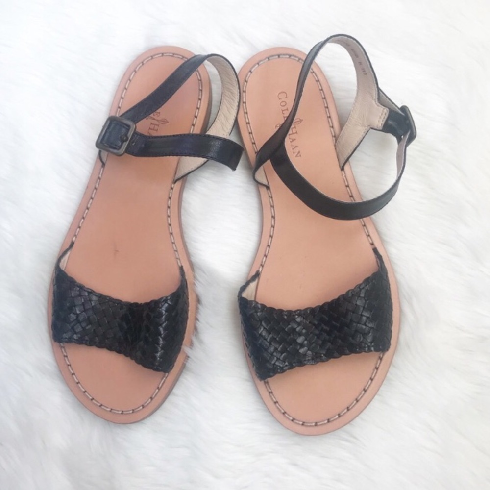 Cole Haan Black Leather Sandals size 6.5